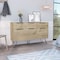 Tuhome Augusta Double Dresser, Superior Top, Hairpin Legs, Four Drawers, Light Oak CLD7039 - alternate 7
